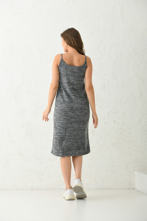 Anthracite Soft Knitted Midi Dress