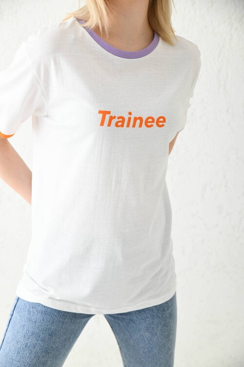 White Printed Regular Fit T-Shirt