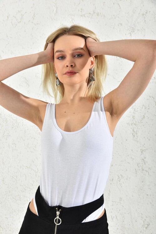 White Thick Strap Snap Fastener Body