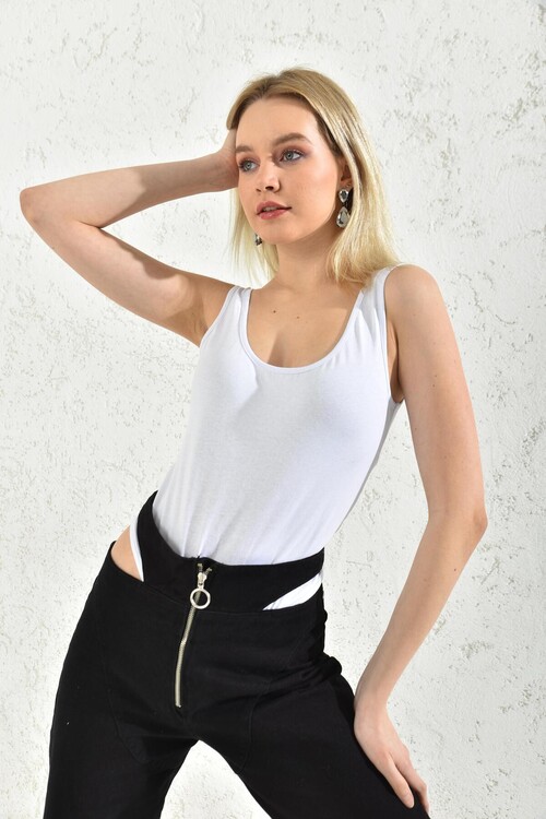 White Thick Strap Snap Fastener Body