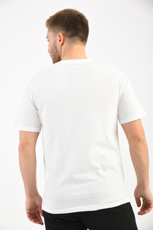 White Front Print Detailed T-Shirt