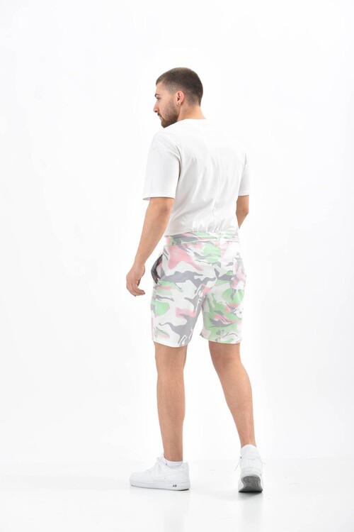 Ecru Tie Dye Shorts