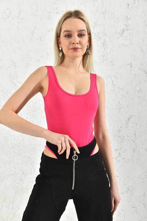 Fuchsia Thick Strap Snap Fastener Body