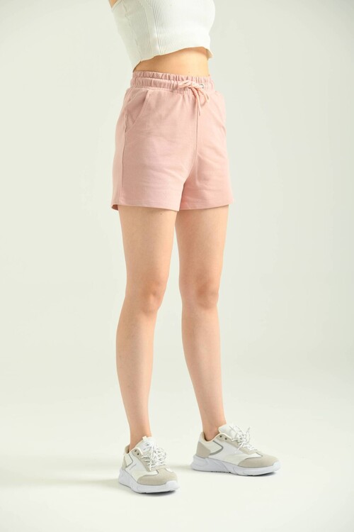 Dried Rose Pocket Detailed Shorts