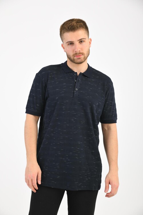 Lacivert Polo Yaka Kısa Kollu T-Shirt