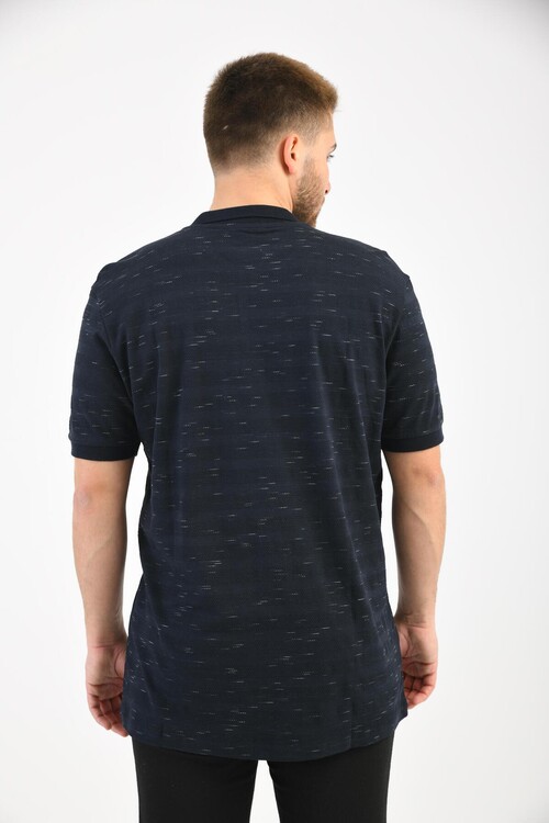 Lacivert Polo Yaka Kısa Kollu T-Shirt