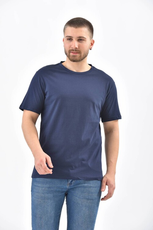 Navy Regular Fit Printed T-Shirt