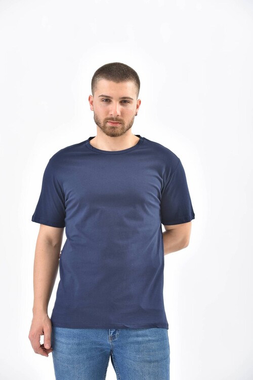 Navy Regular Fit Printed T-Shirt