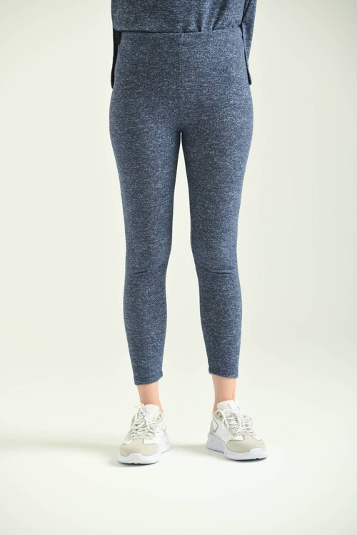 Navy Blue Soft Knitted Fabric Sweatpants