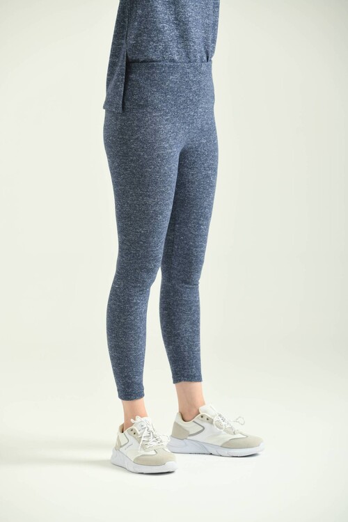 Navy Blue Soft Knitted Fabric Sweatpants