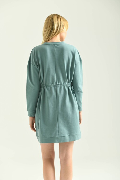 Mint Tie Detailed Sweat Dress