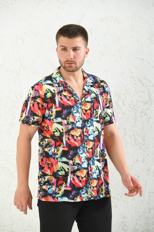 Multi Regular Fit Top Collar Shirt