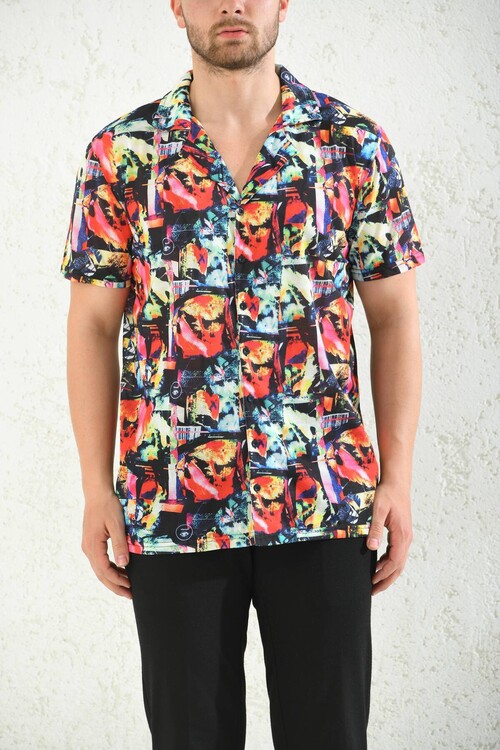 Multi Regular Fit Top Collar Shirt