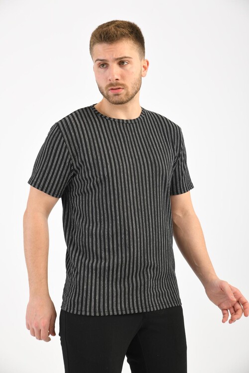 Black Crew Neck Short Sleeve T-Shirt