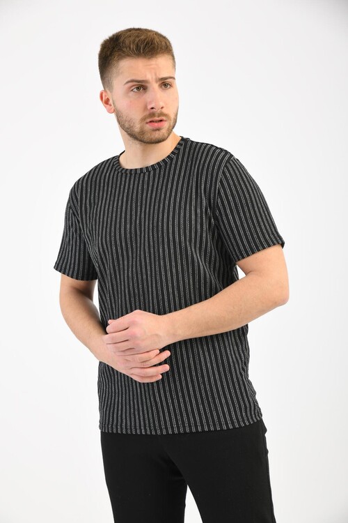 Black Crew Neck Short Sleeve T-Shirt