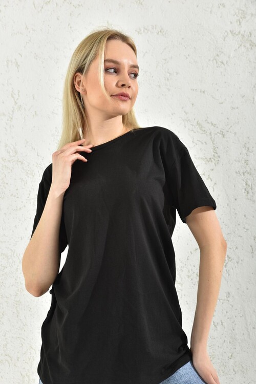 Black Short Sleeve Back Printed T-Shirt