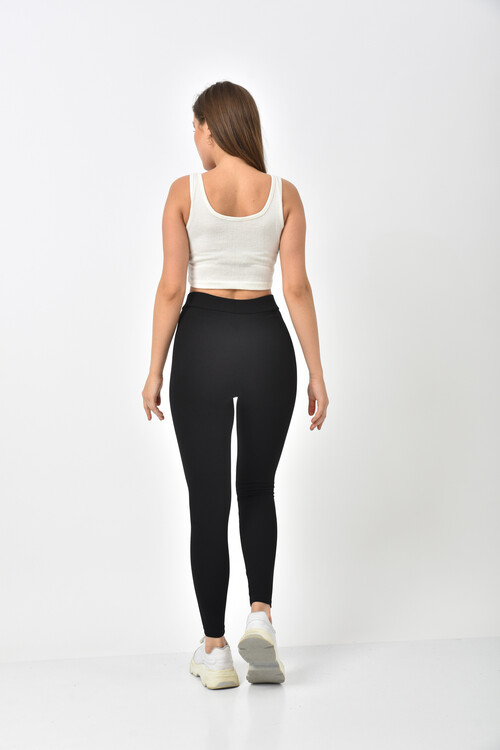  Black High Waist Corduroy Leggings
