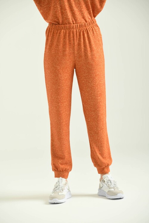 Orange Soft Fabric Knitted Sweatpants