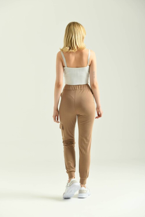 Mink Basic Pocket Detailed Knitted Sweatpants
