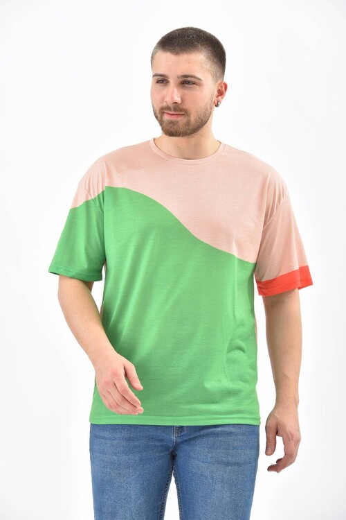 Green Block Owersize T-Shirt