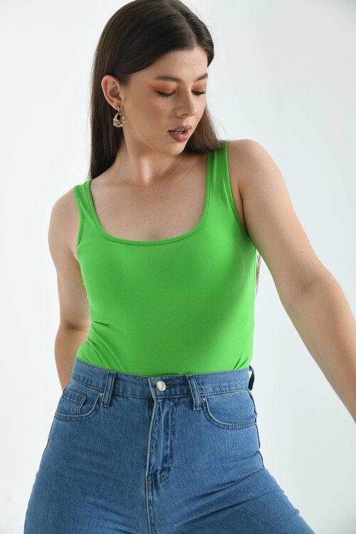 Green Thick Strap Snap Fastener Body