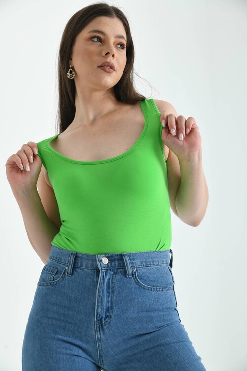 Green Thick Strap Snap Fastener Body