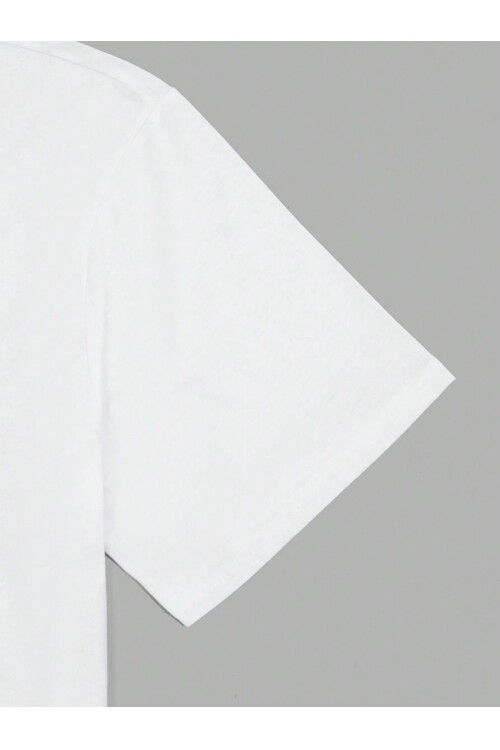 %100 Pamuk Beyaz California Baskılı T-Shirt & Siyah Eşofman Altı Erkek Takım