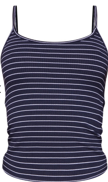 Kadın Lacivert Çizgili İnce Askılı Atlet 
