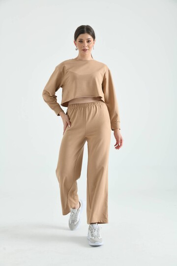 Light Brown Knitted Bottom-Top Set