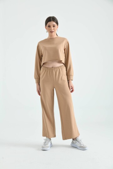 Light Brown Knitted Bottom-Top Set