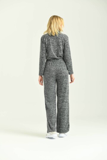Anthracite Elastic Waist Plain Pasha Sweatpants