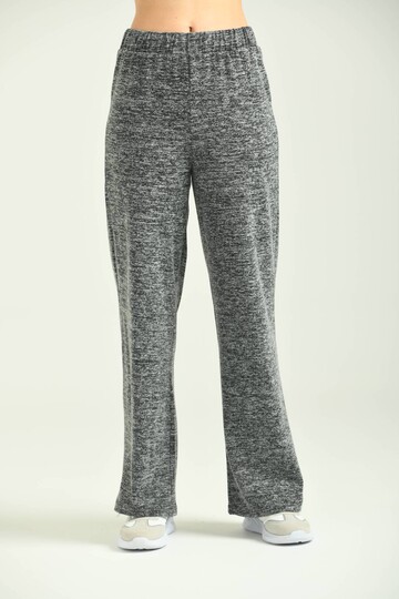 Anthracite Elastic Waist Plain Pasha Sweatpants