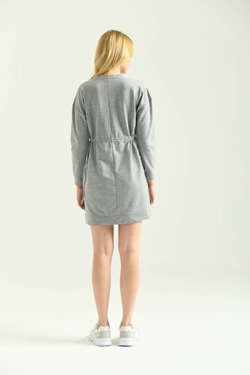 Gray Tie Detailed Sweat Dress