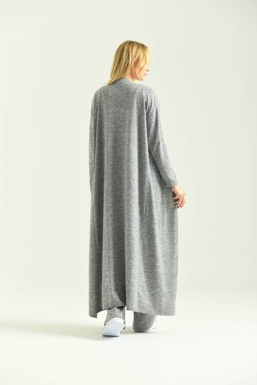 Gray Sweatpants & Cardigan & Bustier 3 Piece Set