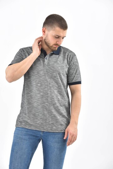 Gray Polo Neck T-Shirt
