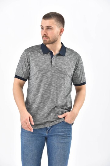 Gray Polo Neck T-Shirt