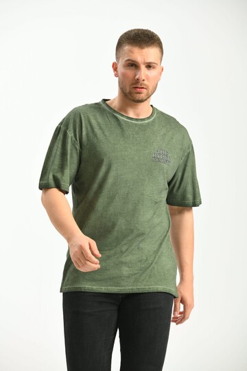 Haki Baskılı Relaxed Fit T-Shirt