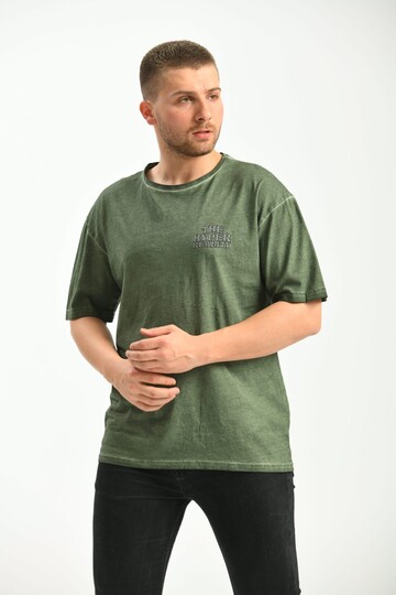 Haki Baskılı Relaxed Fit T-Shirt