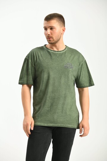 Haki Baskılı Relaxed Fit T-Shirt