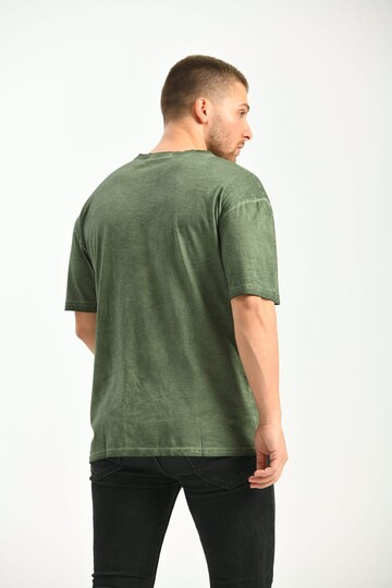 Haki Baskılı Relaxed Fit T-Shirt