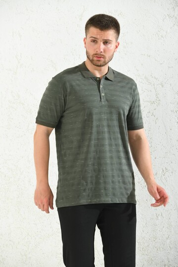 Khaki Polo Neck Short Sleeve T-Shirt