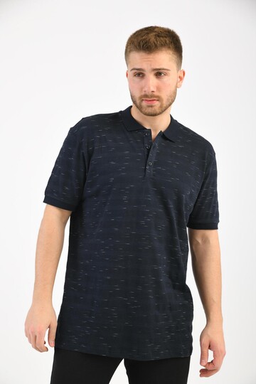 Lacivert Polo Yaka Kısa Kollu T-Shirt