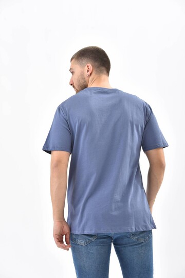 Lacivert Regular Fit Baskılı T-Shirt