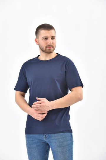 Navy Regular Fit Printed T-Shirt