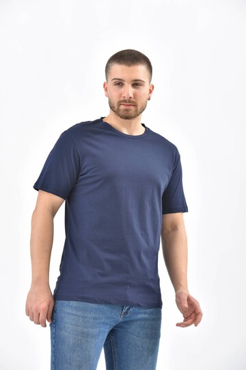 Navy Regular Fit Printed T-Shirt