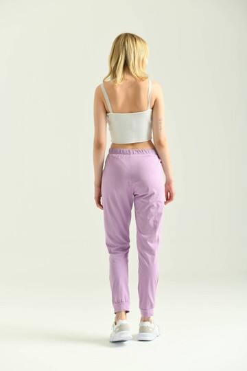 Lila Lastik Detaylı Örme Pijama Altı