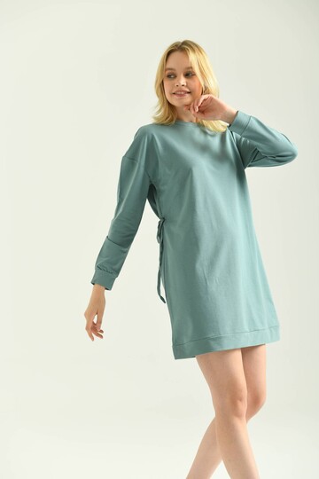 Mint Tie Detailed Sweat Dress