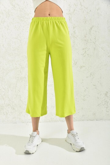 Neon Green Elastic Waist Sweatpants