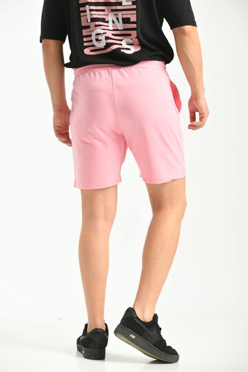 Pembe Regular Fit Baskılı Şort & Bermuda