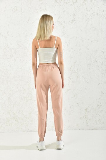 Powder Zipper Detail Blocked Two-Thread Sweatpants